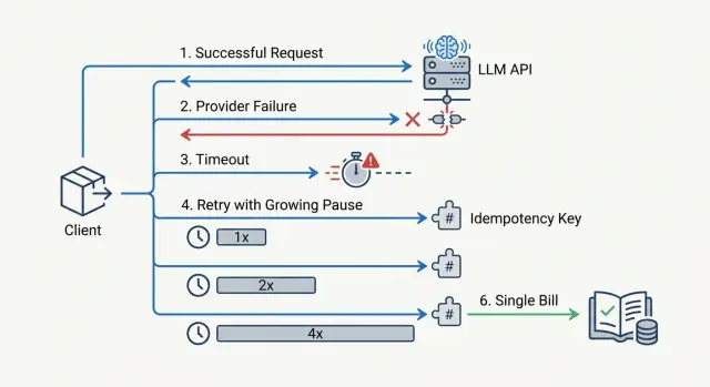 Ретраи для LLM API: как не удвоить счёт при сбоях