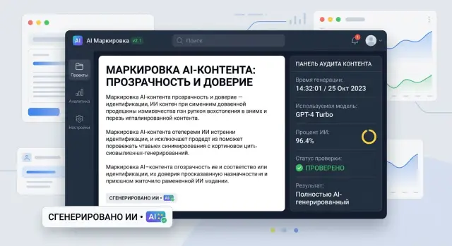 Метки AI-контента в продукте: где ставить и что хранить