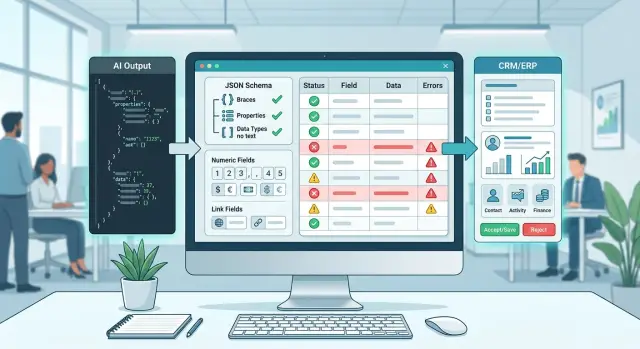 Валидация ответа перед записью в CRM и ERP без сбоев